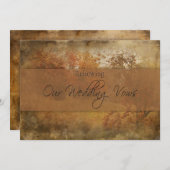 秋の結婚式更新誓い招待状 招待状 (正面/裏面)