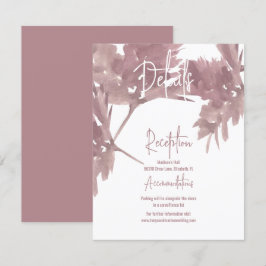 秋の結婚式水彩リーフ詳細カード 招待状