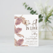 秋の結婚式水彩葉茶 ポストカード (スタンド正面)