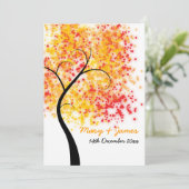 秋の結婚式渦巻形のツリー「日付の保存」 セーブザデート (スタンド正面)