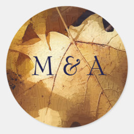 秋の結婚式用シール ラウンドシール