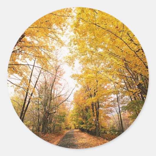 秋の結婚式秋の結婚式招待状シール ラウンドシール (正面)