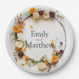 秋の結婚式紙プレート ペーパープレート