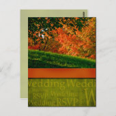 秋の結婚式素朴はがき ポストカード (正面/裏面)