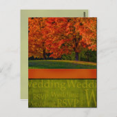 秋の結婚式素朴はがき ポストカード (正面/裏面)