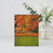 秋の結婚式素朴はがき ポストカード (スタンド正面)