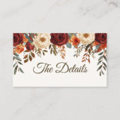 秋の結婚式素朴エンクロージャカード | カスタムQRコード エンクロージャーカード (正面)