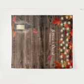 秋の結婚式素朴紅葉ランタンバックドロップ タペストリー (正面(横))