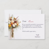 秋の結婚式結婚サンキューカード サンキューカード (正面)