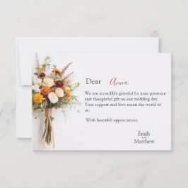 秋の結婚式結婚サンキューカード サンキューカード