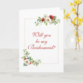 秋の結婚式花嫁 カード (黄色い花)