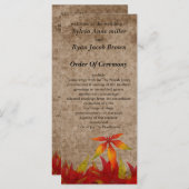 秋の結婚式計画 プログラム (正面/裏面)