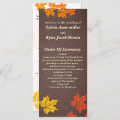 秋の結婚式計画 プログラム (正面/裏面)