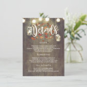 秋の結婚式詳細カード エンクロージャーカード (スタンド正面)