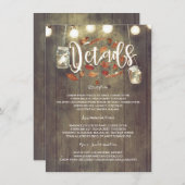 秋の結婚式詳細カード エンクロージャーカード (正面/裏面)