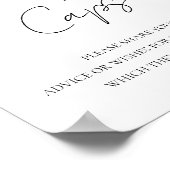 秋の結婚式1周年記念タイムカプセル標識 ポスター (角)