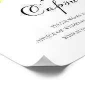 秋の結婚式1周年記念タイムカプセル標識 ポスター (角)