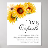 秋の結婚式1周年記念タイムカプセル標識 ポスター (正面)