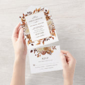 秋の結婚式 オールインワン招待状 (貼ってはがせる)