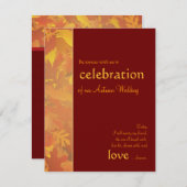 秋の結婚式-コンテンポラリーな結婚式招待状 招待状 (正面/裏面)