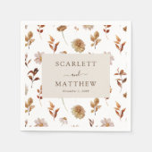 秋の結婚式 スタンダードカクテルナプキン (正面)