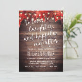 秋の結婚式 ハッピーエンドのリハーサルディナー 招待状 (スタンド正面)