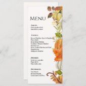 秋の結婚式　パンプキン　紅葉の結婚式 メニュー (正面/裏面)