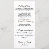 秋の結婚式 プログラム (裏面)