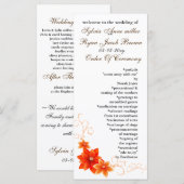 秋の結婚式 プログラム (正面/裏面)