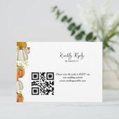 秋の結婚式 出席のご連絡をどうぞ 出欠カード (スタンド正面)