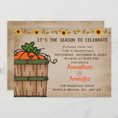 秋の結婚式 披露宴 招待状 (正面/裏面)