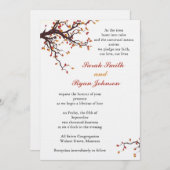 秋の結婚式 招待状 (正面/裏面)