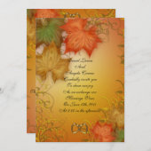 秋の結婚式 招待状 (正面/裏面)