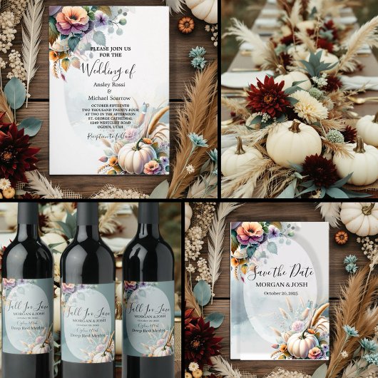 秋の結婚式 招待状