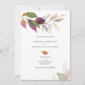 秋の結婚式(紫離れ製) 招待状 (正面)