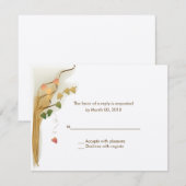 秋の結婚式 返信カード (正面/裏面)