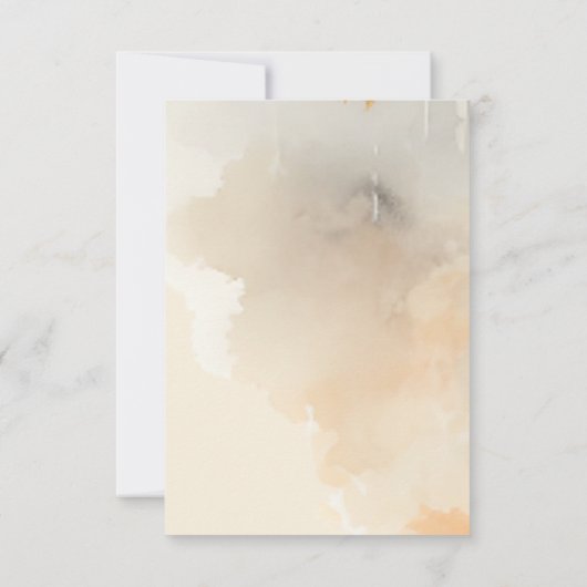 秋の結婚式RSVPカード 出欠カード (裏面)