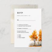 秋の結婚式RSVPカード 出欠カード (正面/裏面)