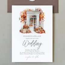 秋の結婚玄関カボチャ