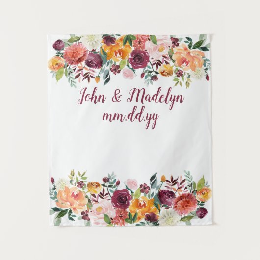 秋の結婚秋披露宴フォトブース タペストリー (正面)