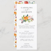 秋の結婚花のメニュー メニュー (正面/裏面)