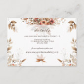 秋の結婚詳細囲いカード エンクロージャーカード (正面)
