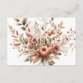 秋の結婚詳細囲いカード エンクロージャーカード (裏面)