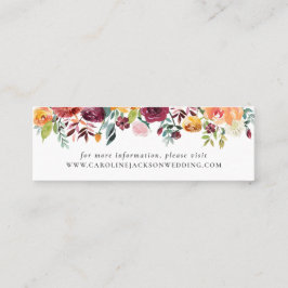 秋の結婚Webサイト挿入カード スキニー名刺