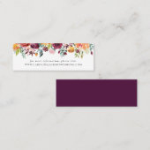 秋の結婚Webサイト挿入カード スキニー名刺 (正面/裏面)