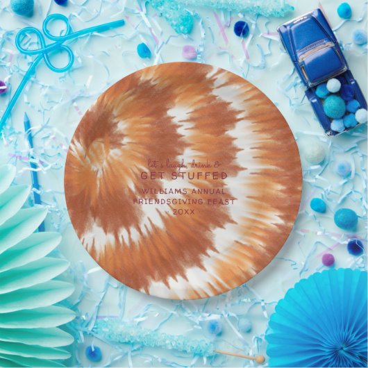 秋の絞り染め |感謝祭の友人たち ペーパープレート (パーティー)