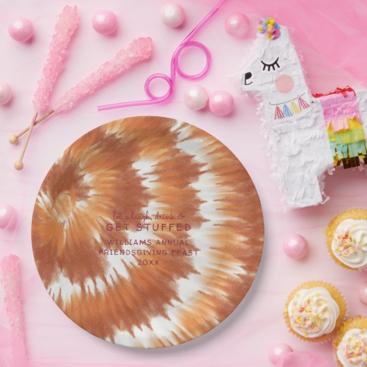 秋の絞り染め |感謝祭の友人たち ペーパープレート (パーティー)