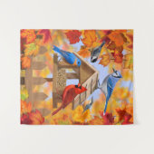 秋の給餌集め タペストリー (正面(横))