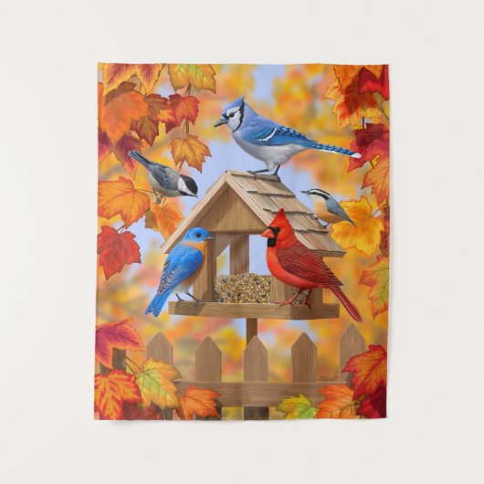 秋の給餌集め タペストリー (正面)