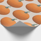 秋の絵を描かぼちゃ ラッピングペーパー (角)